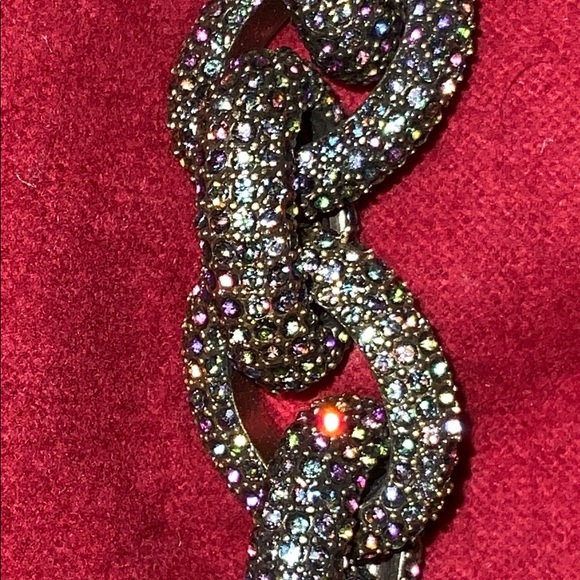 J Crew Multi-Color Pave Link Bracelet - Picture 2 of 5